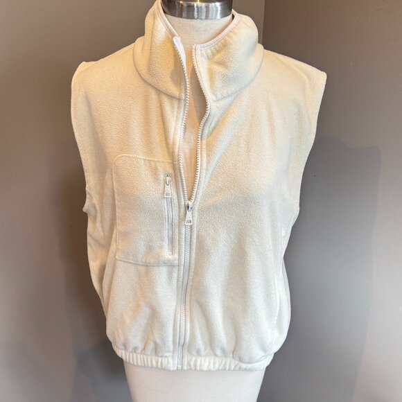 Beyond Yoga Morning Walk Cream Fleece Vest - Picture 2 of 10